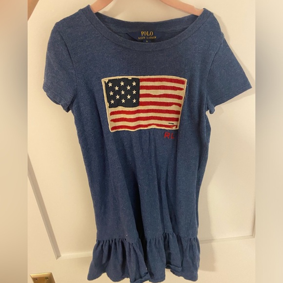 RALPH LAUREN American flag appliqué cotton dress - Picture 2 of 6